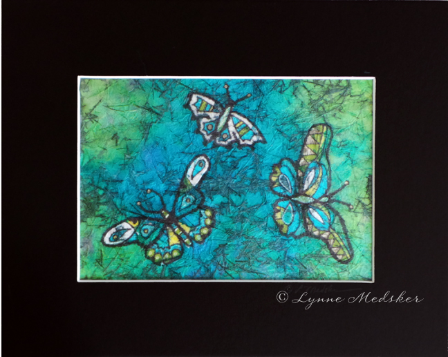 blog batik blue butterflies © Lynne Medsker